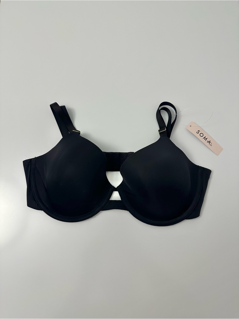 NEW Black SOMA Embraceable Micro Sweetheart Demi Bra Size 36C